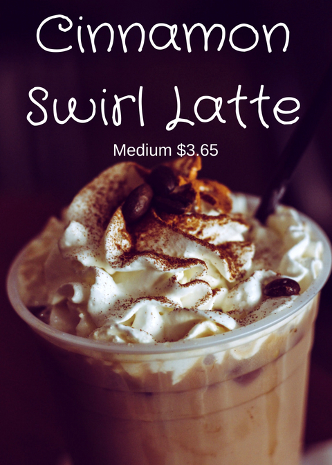 Cinnamon Swirl Latte Espresso Evergreen Special