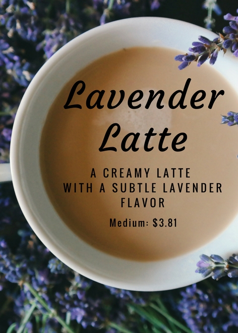 February Special Lavender Latte