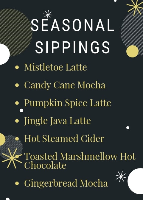 Espresso Evergreen Seasonal Sipping Menu